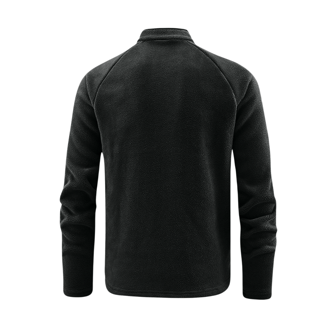 Fleece Jacket for Men, Thermal, Half-Zip | Winter Wear | Black1