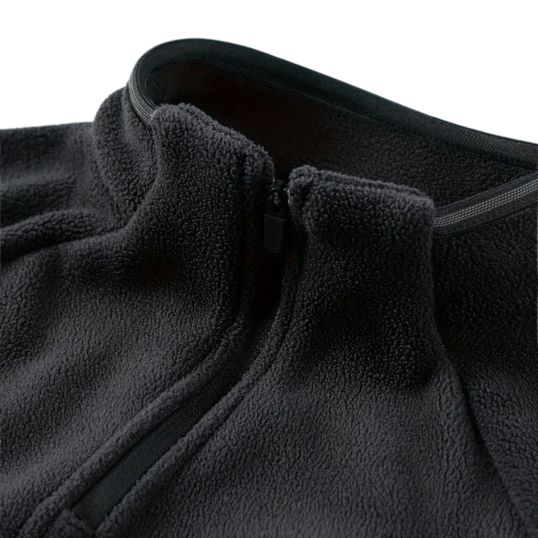 Fleece Jacket for Men, Thermal, Half-Zip | Winter Wear | Black2
