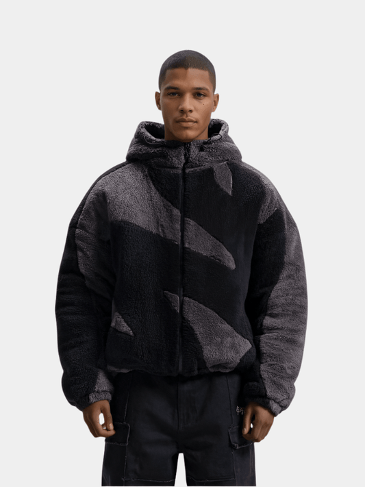Fleece Jacket for Men | Urban Minimalist Design | Winter | Black