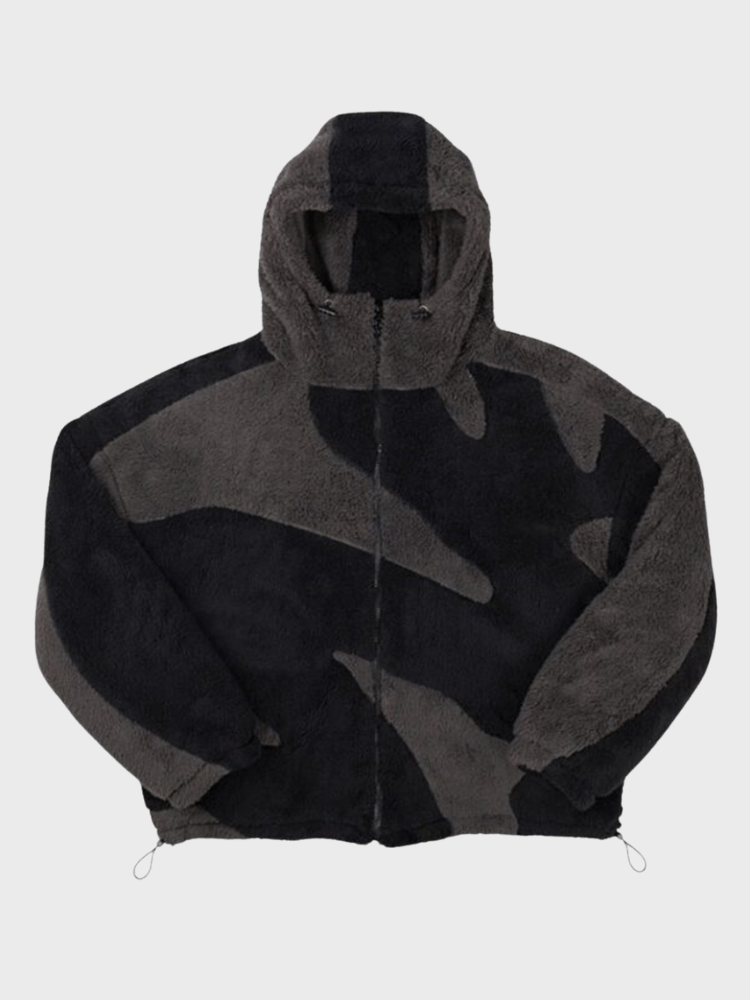 Fleece Jacket for Men | Urban Minimalist Design | Winter | Black1