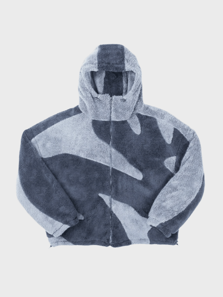 Fleece Jacket for Men | Urban Minimalist Design | Winter | Blue