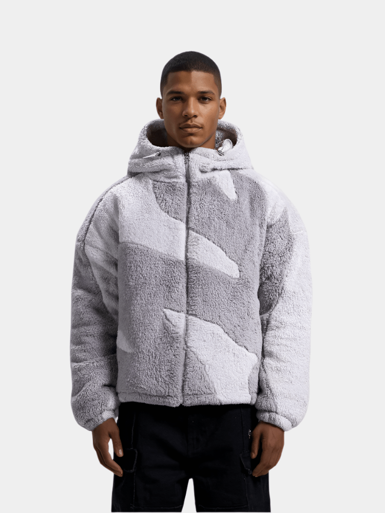 Fleece Jacket for Men | Urban Minimalist Design | Winter | Gray