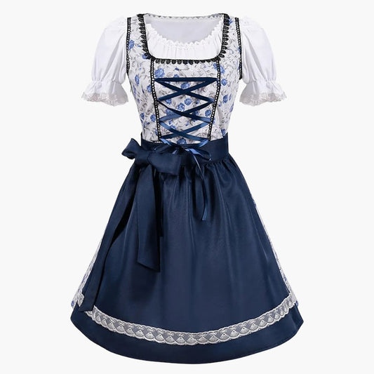 Floral Dirndl Dress for Women | Lace-Up Bodice 0