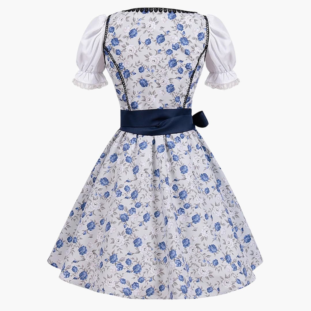 Floral Dirndl Dress for Women | Lace-Up Bodice 4