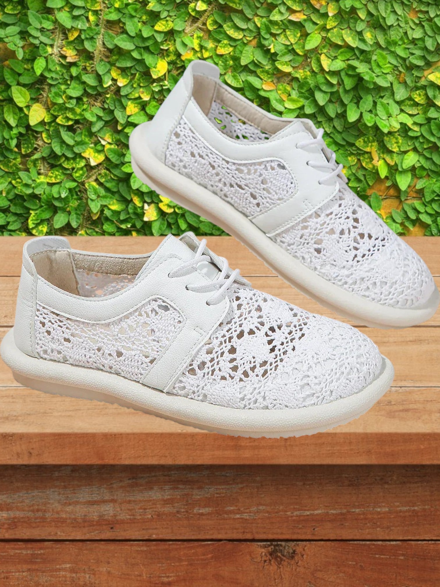 Gayle | Women's Comfortable Slip-On Orthopedic Mesh Shoes for All-Day Support | White