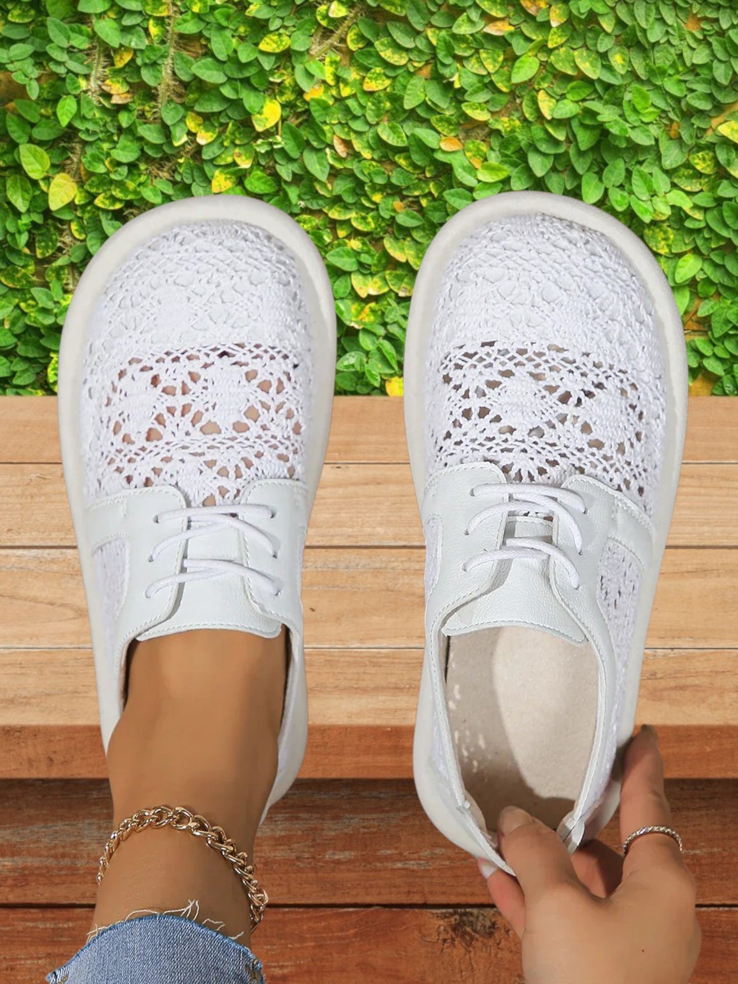 Gayle | Women's Comfortable Slip-On Orthopedic Mesh Shoes for All-Day Support | White 2