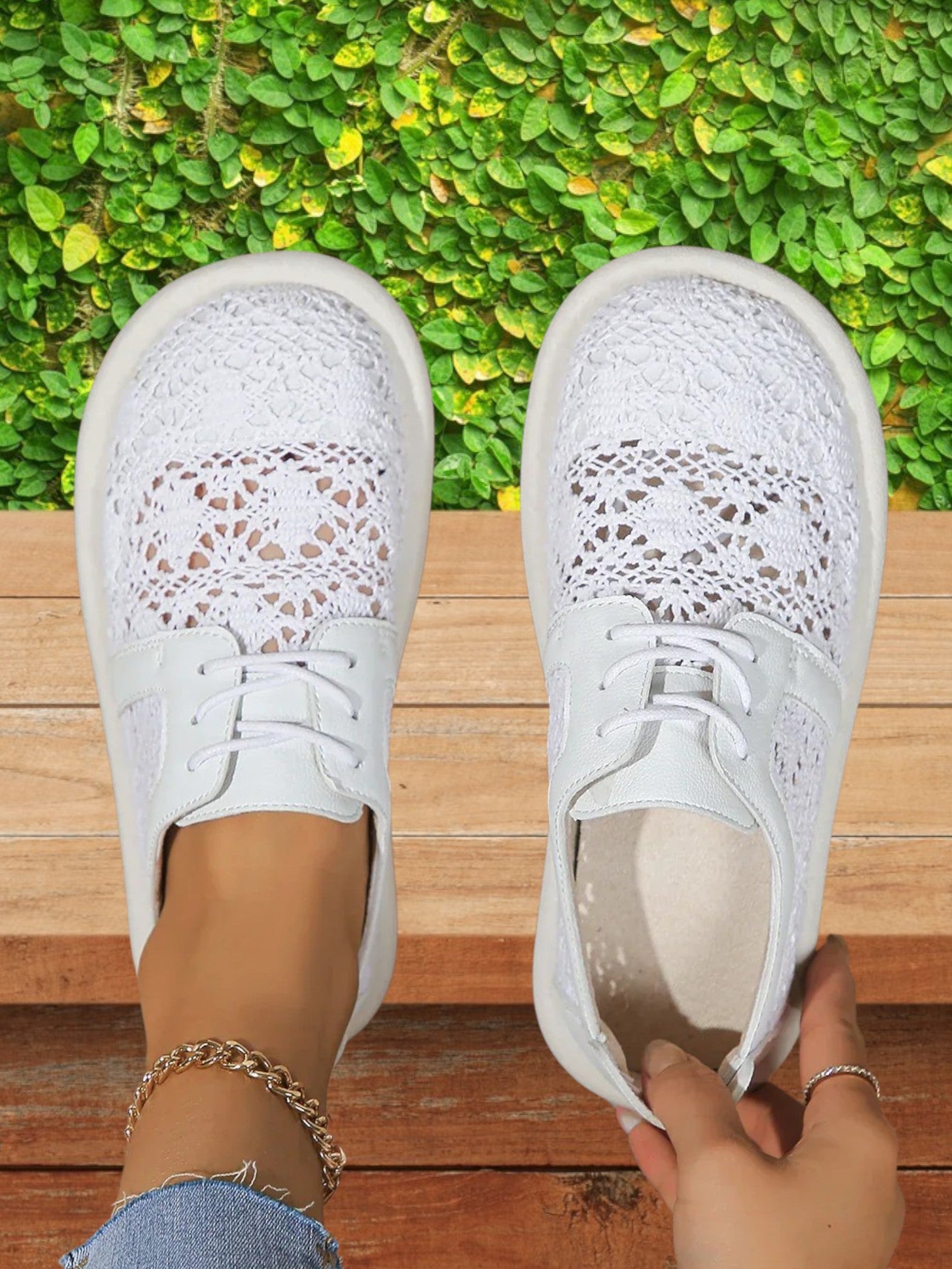 Gayle | Women's Comfortable Slip-On Orthopedic Mesh Shoes for All-Day Support | White 2
