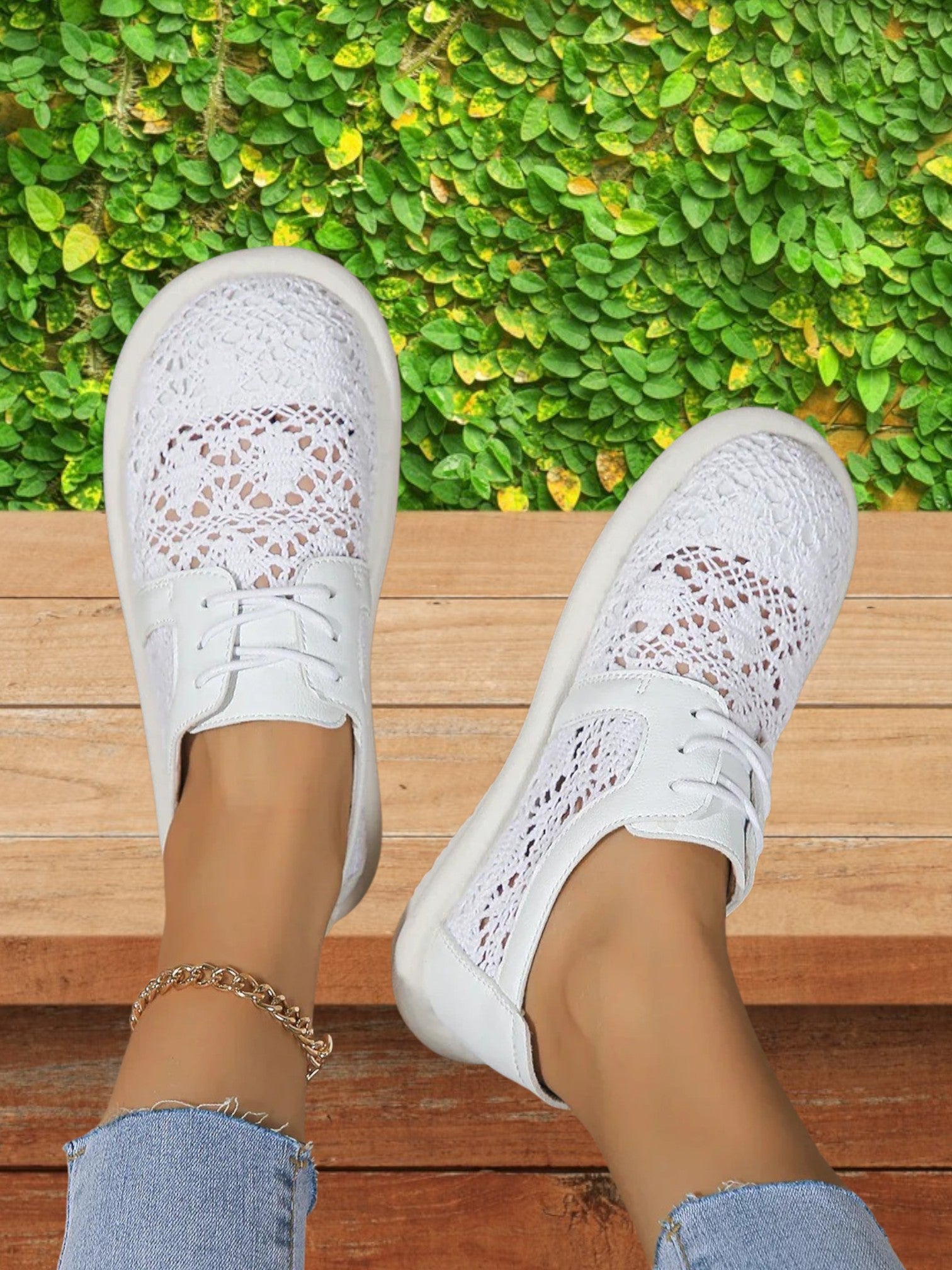 Gayle | Women's Comfortable Slip-On Orthopedic Mesh Shoes for All-Day Support | White 3