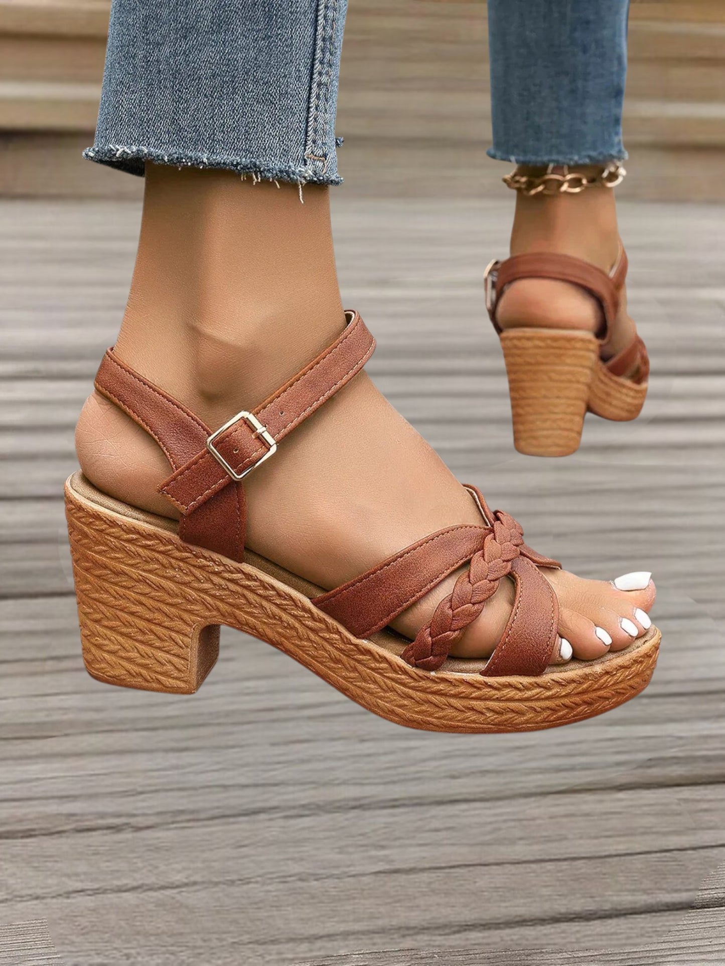Gianna | Women's Classic Mid-Heel Orthopedic Sandals for All-Day Comfort | Brown
