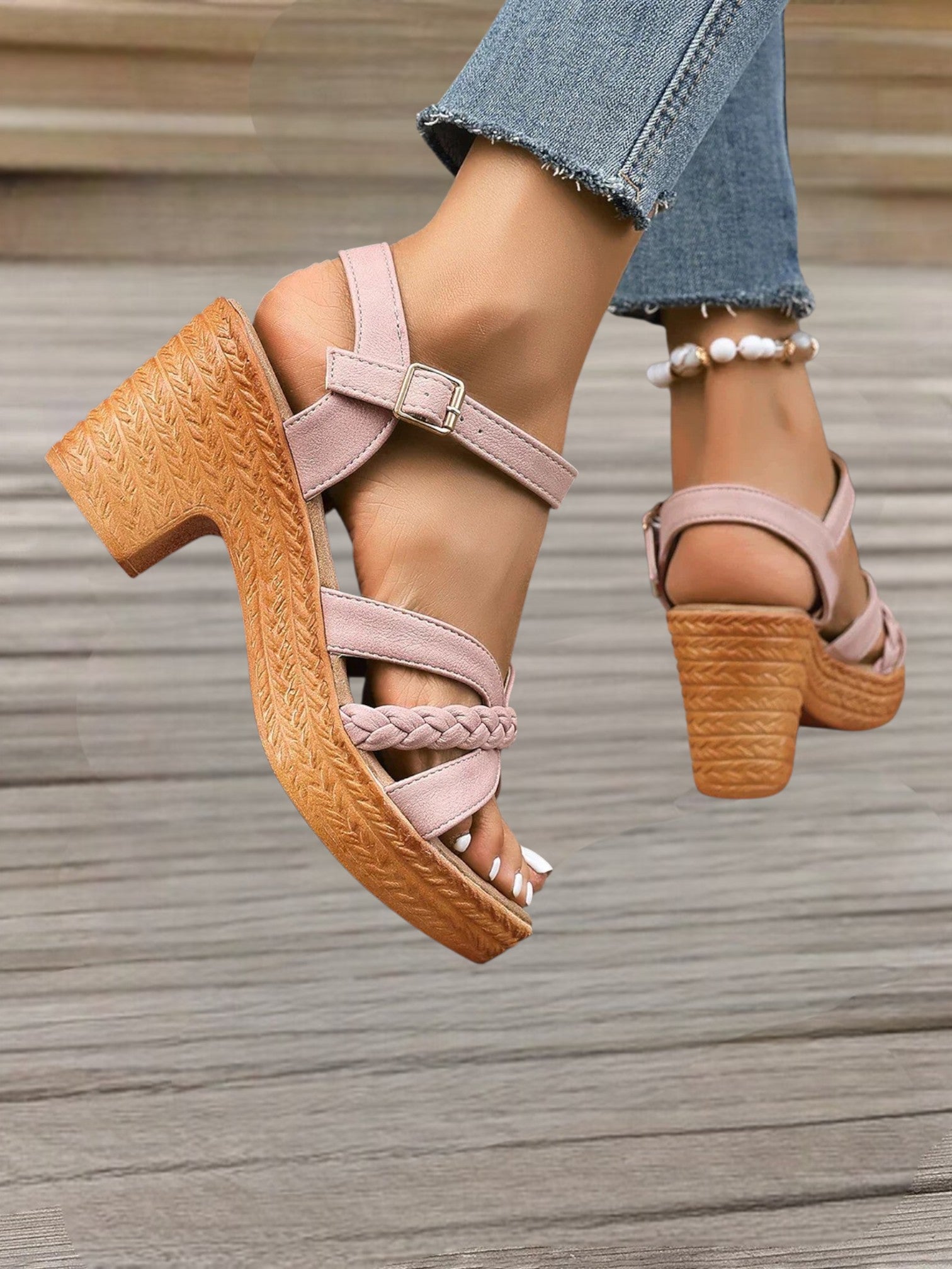 Gianna | Women's Classic Mid-Heel Orthopedic Sandals for All-Day Comfort | Pink