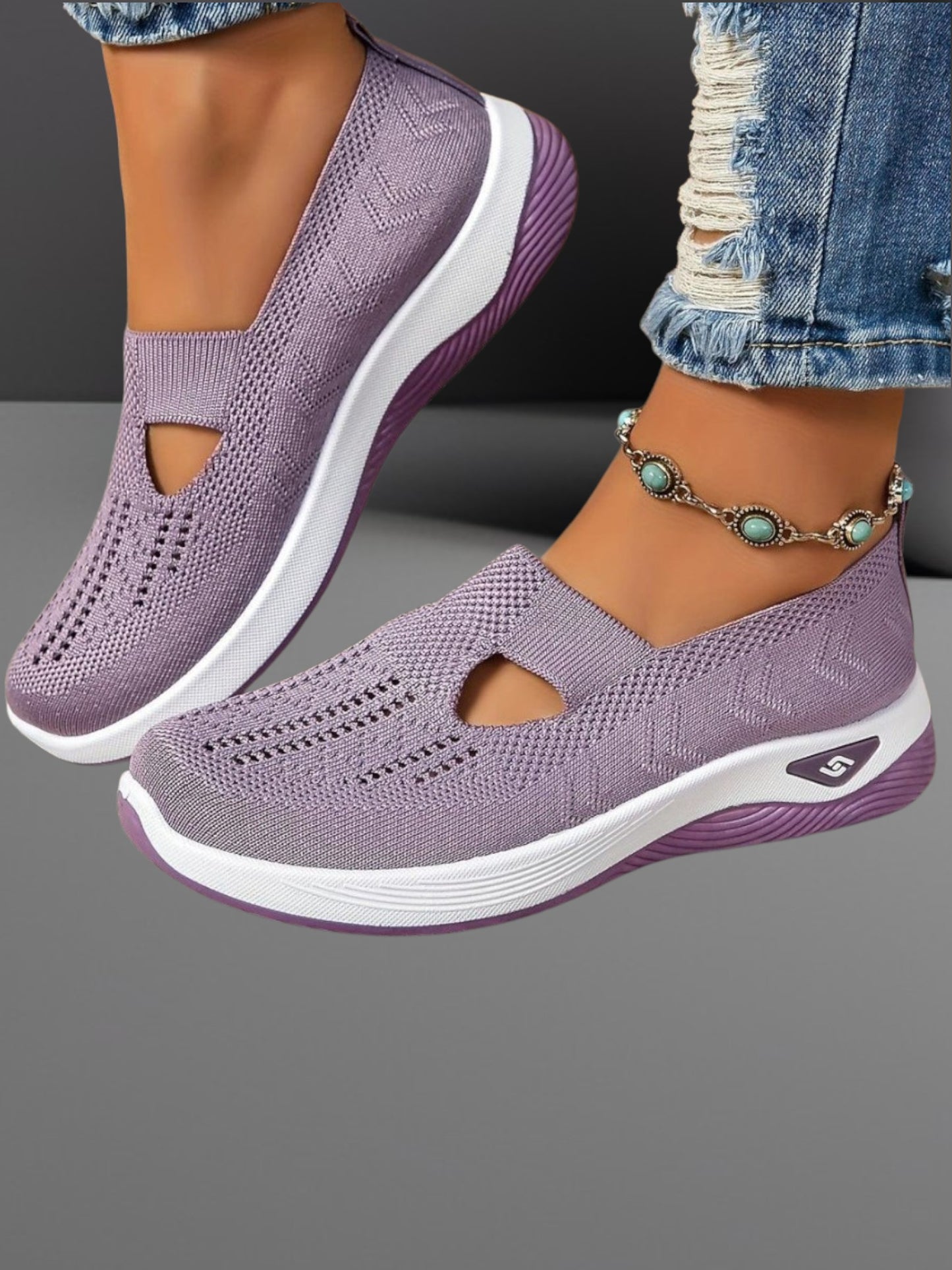 Gudrun | Women's Orthopedic Shoes with Swing Support and Non-Slip Sole for Ultimate Comfort | Purple