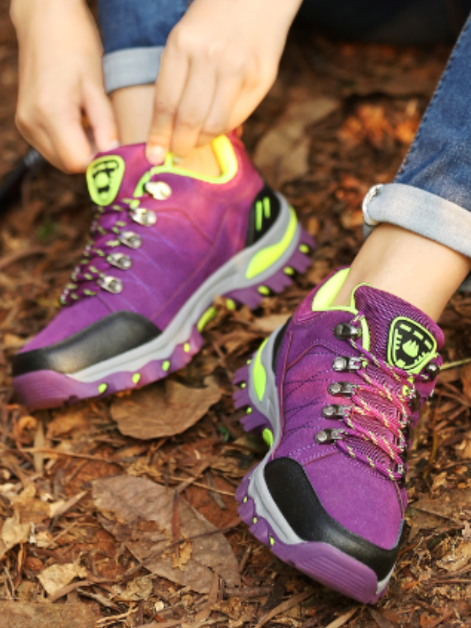 Hiking Shoes for Women | Lightweight Non-Slip Design | Purple