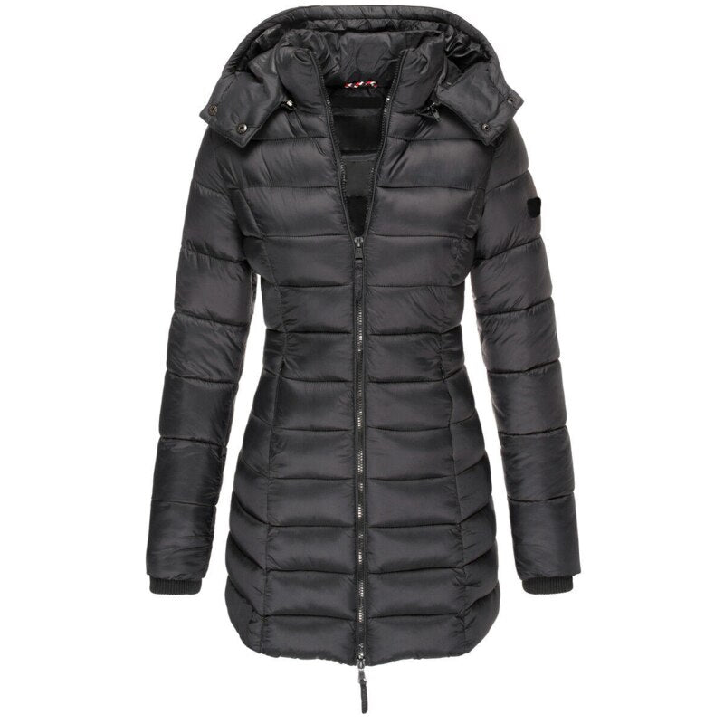 Hooded Down Jacket for Women | Lightweight | Winter | Black