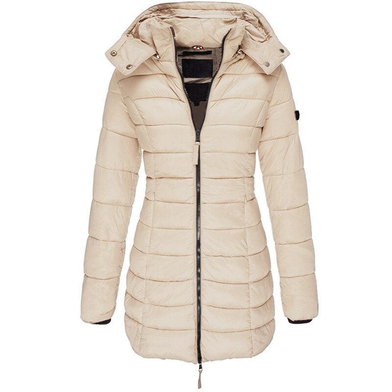 Hooded Down Jacket for Women | Lightweight | Winter | Khaki