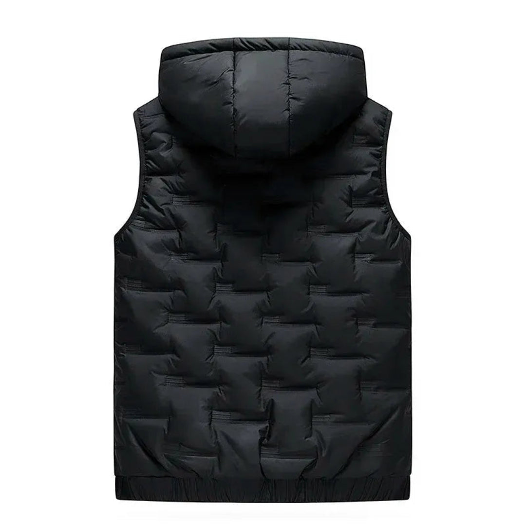 Hooded Down Vest for Men & Women | Water-Resistant | Black2
