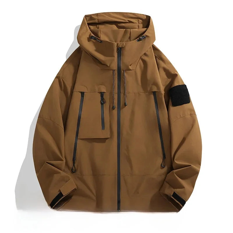 Hooded Lightweight  Jacket | Softshell, Outdoor | Brown