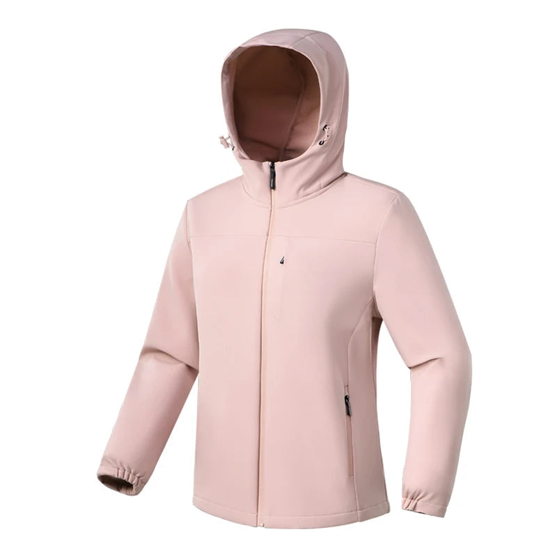 Hooded Lightweight Jacket for Women | Water-Resistant | Light Pink