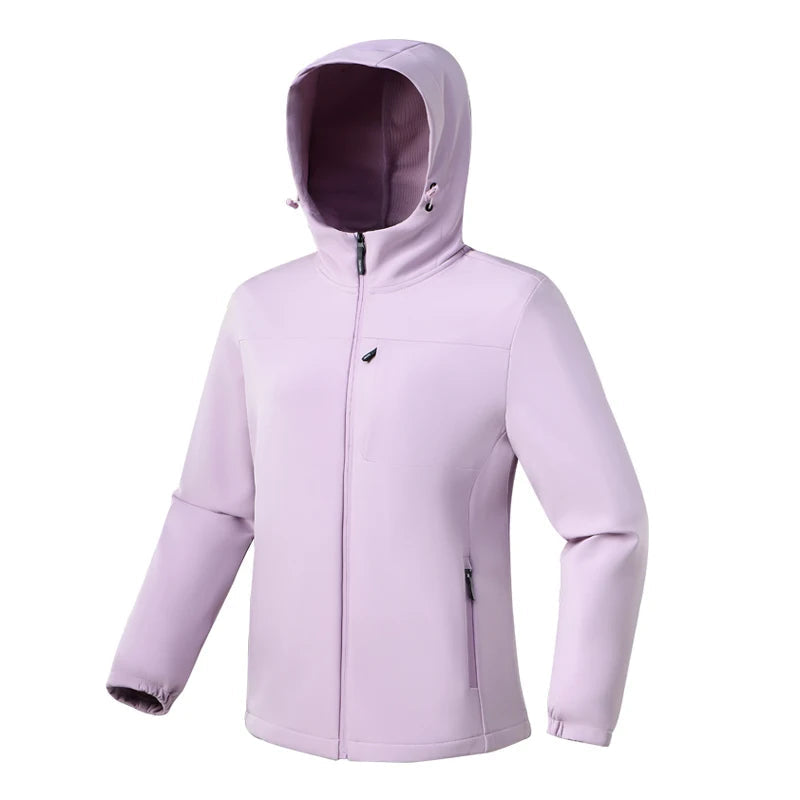 Hooded Lightweight Jacket for Women | Water-Resistant | Purple