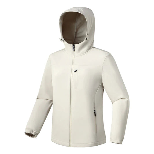 Hooded Lightweight Jacket for Women | Water-Resistant | White