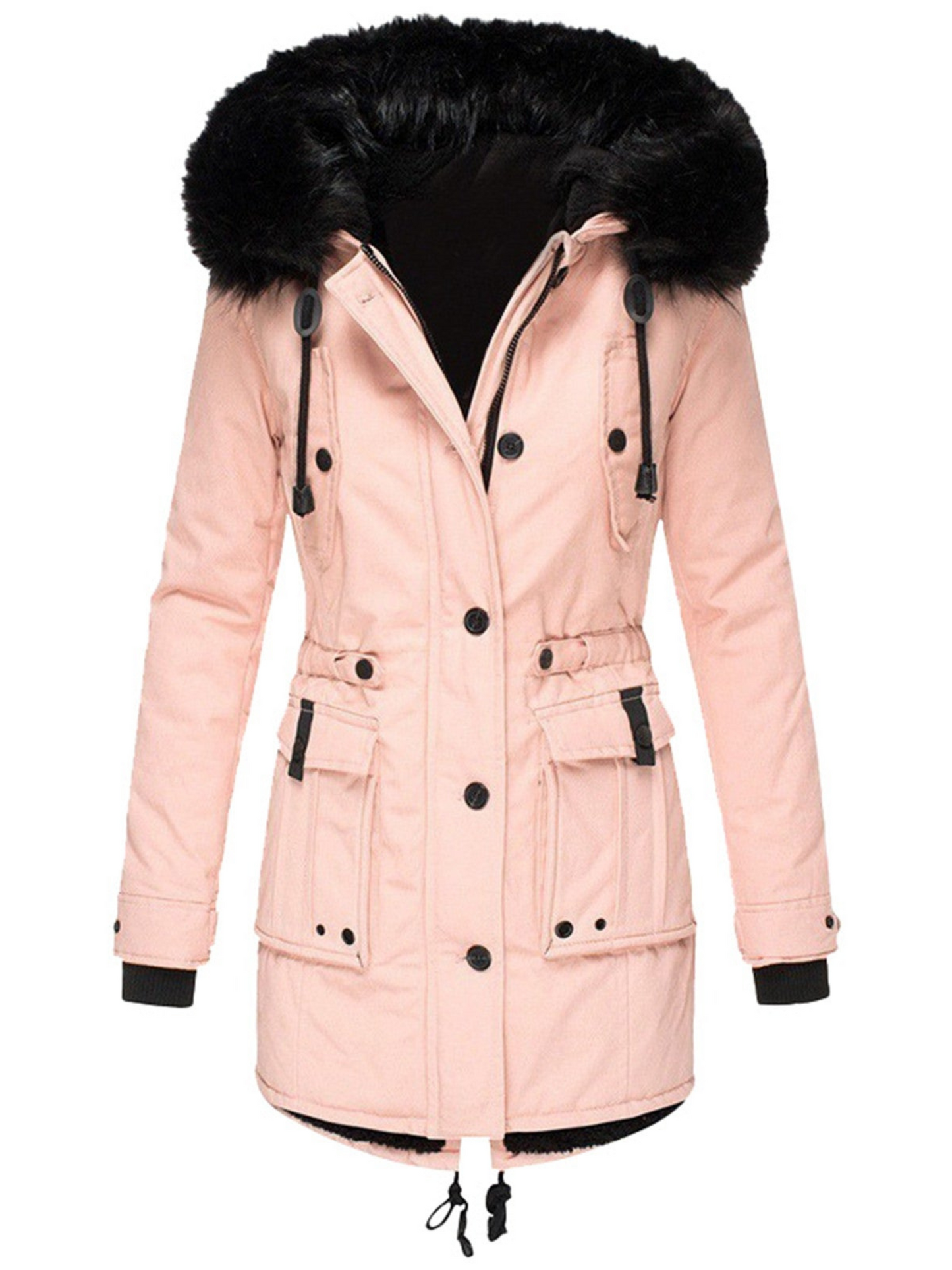 Hooded Parka Jacket for Women | Winter | Pink