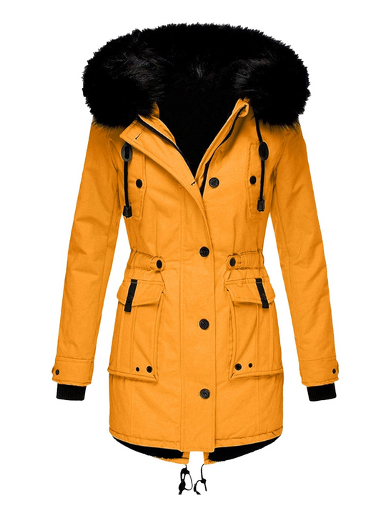 Hooded Parka Jacket for Women | Winter | Yellow 
