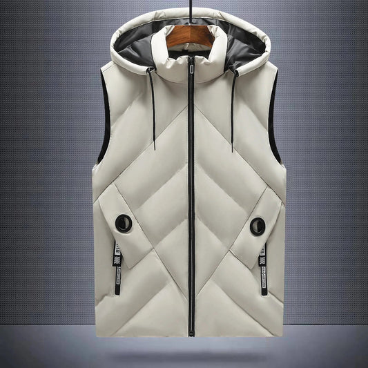 Hooded Vest for Men & Women | Hip-Length | White
