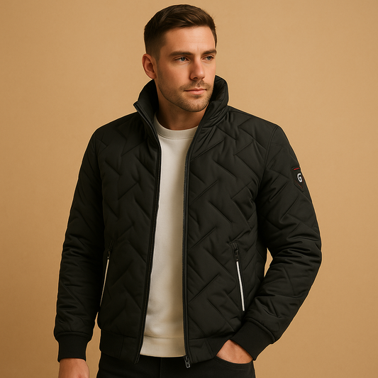 Insulated, Wind-Resistant Men's Down Jacket | Winter | Black