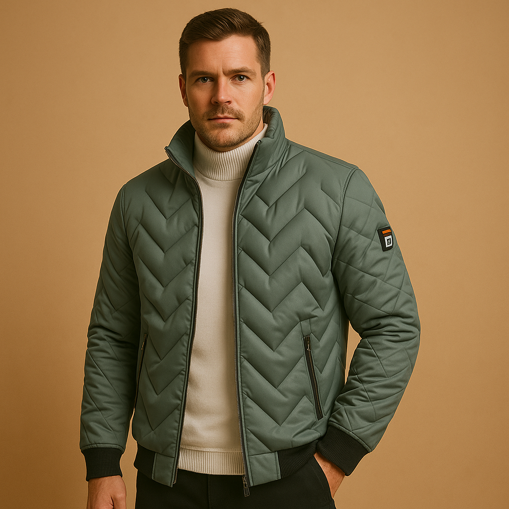 Insulated, Wind-Resistant Men's Down Jacket | Winter | Green