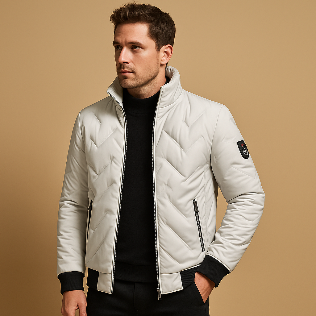 Insulated, Wind-Resistant Men's Down Jacket | Winter | White