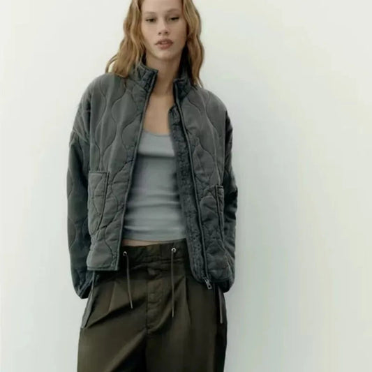 Jacket for Women | Regular Fit with Pocket Detail | Dark gray