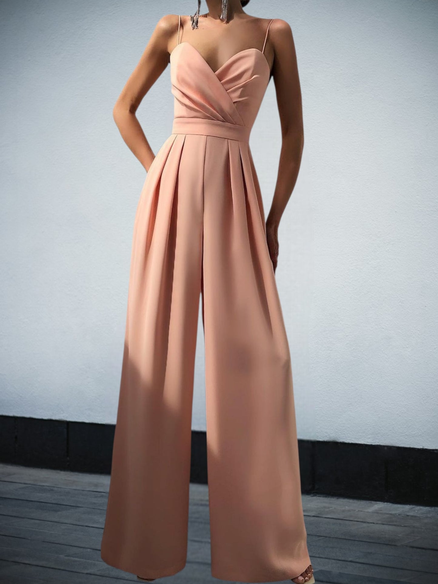 Jumpsuit in Lightweight Fabric – Flattering Casual Playsuit | Pink