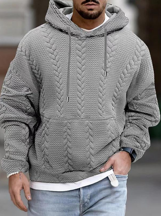 Kangaroo Pocket Hoodie for Men | Long Sleeve | Gray