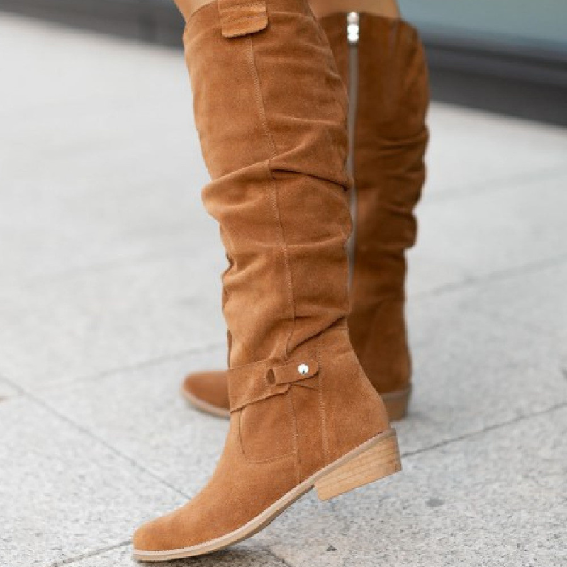 Knee High Boots for Women | Zipper Closure, Winter | Brown