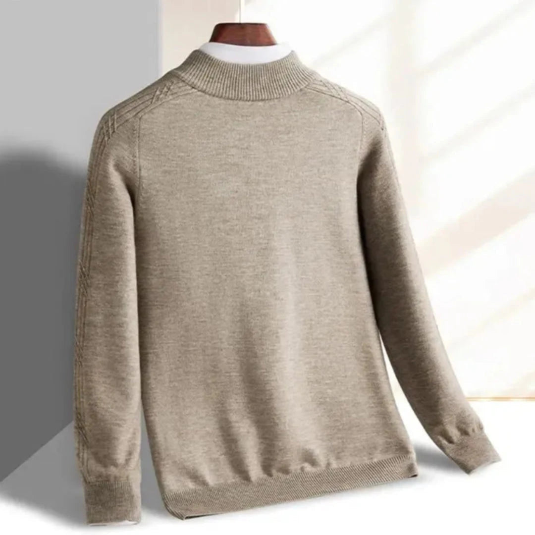 Knit Sweater for Men | Ribbed Texture, Lightweight | Regular Fit 1