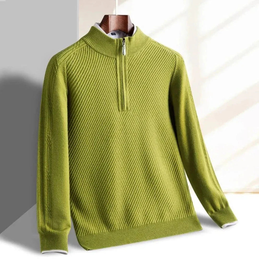 Knit Sweater for Men | Ribbed Texture, Lightweight | Regular Fit 2