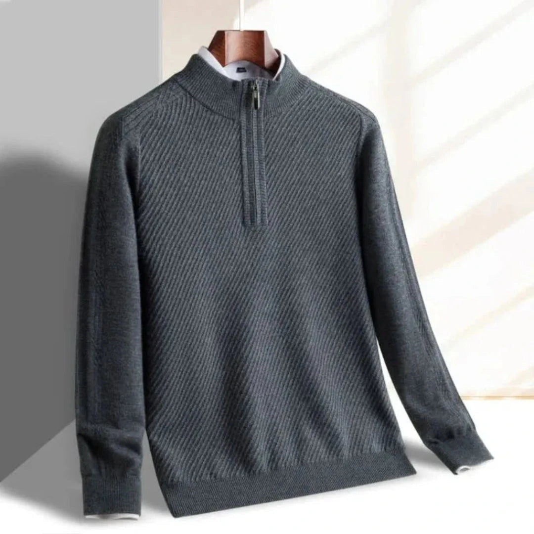 Knit Sweater for Men | Ribbed Texture, Lightweight | Regular Fit 3