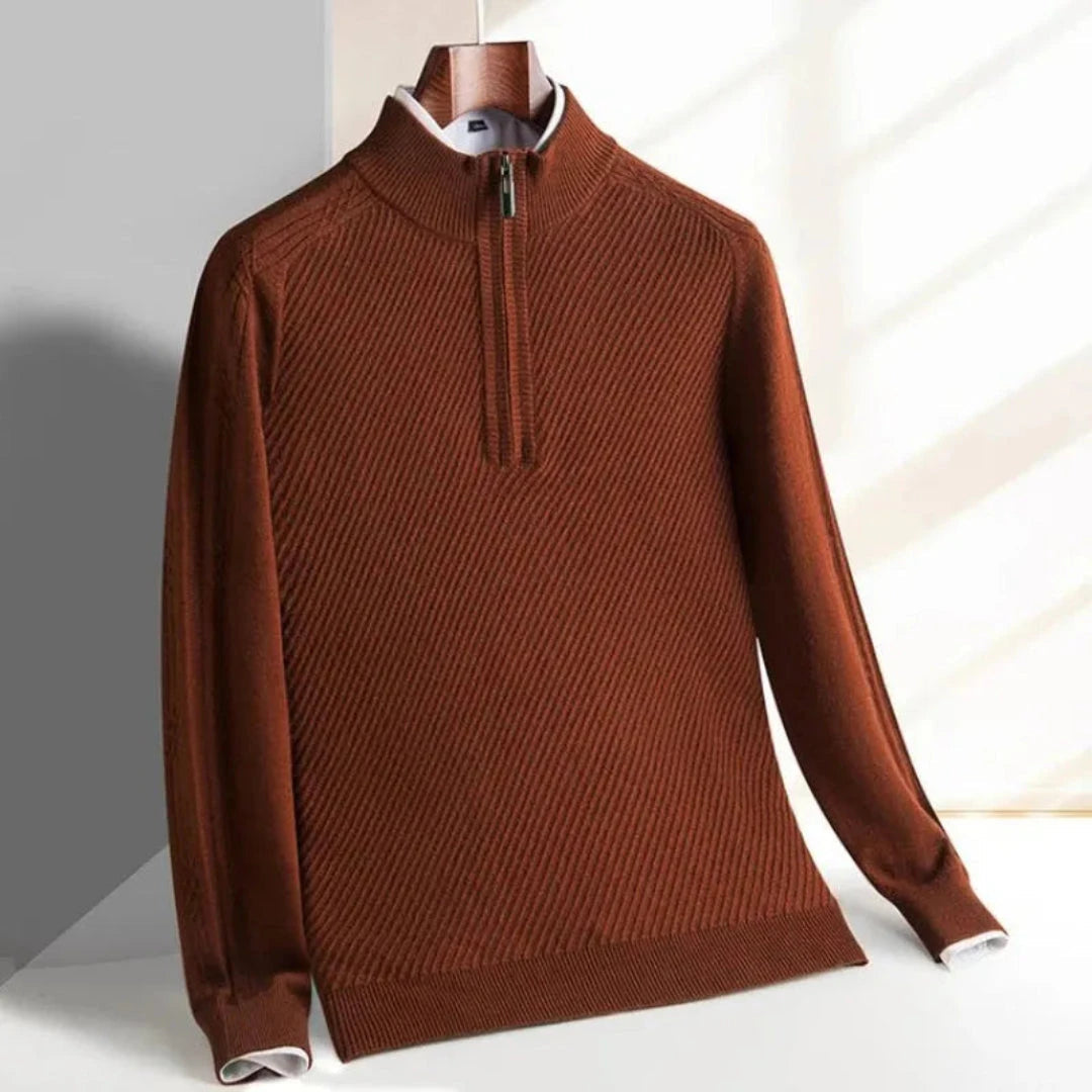 Knit Sweater for Men | Ribbed Texture, Lightweight | Regular Fit 4
