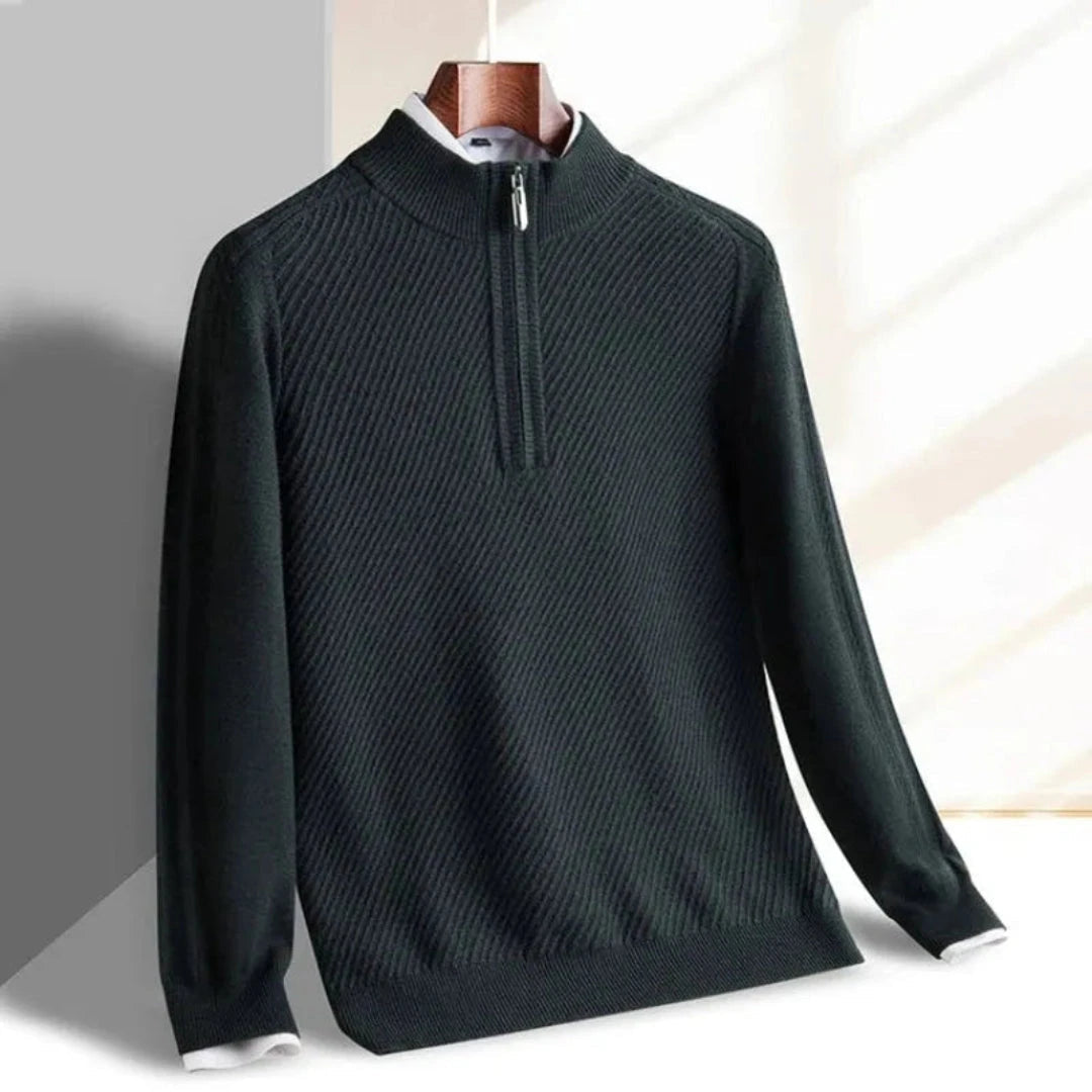 Knit Sweater for Men | Ribbed Texture, Lightweight | Regular Fit 6