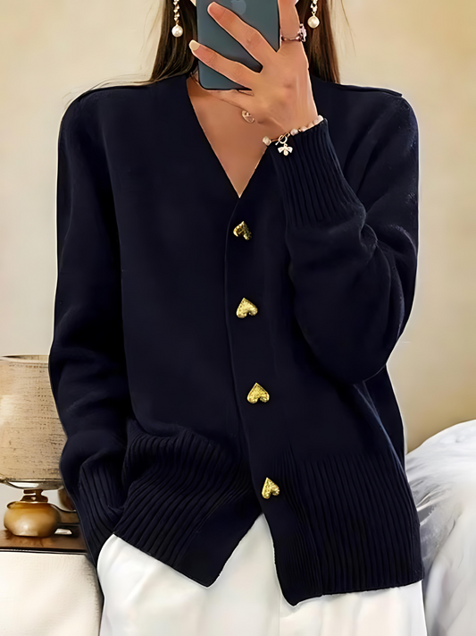 Knitted Cardigan for women | Heart Buttons 0