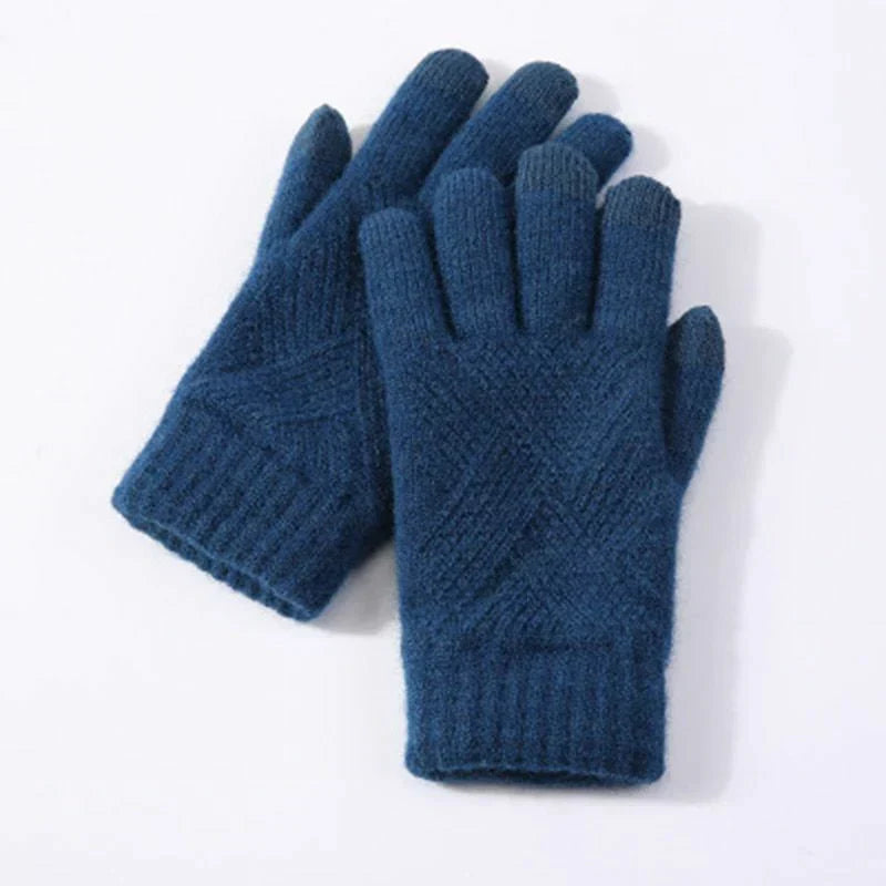 Knitted Gloves for Women | Warm and Comfortable | Dark Blue