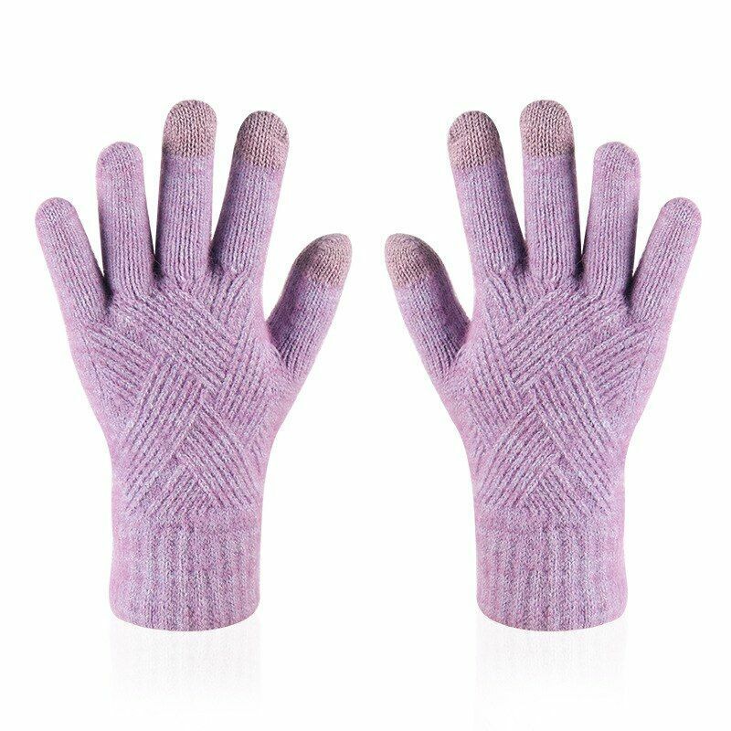 Knitted Gloves for Women | Warm and Comfortable | Purple