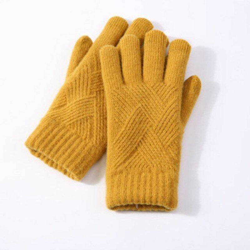 Knitted Gloves for Women | Warm and Comfortable | Yellow