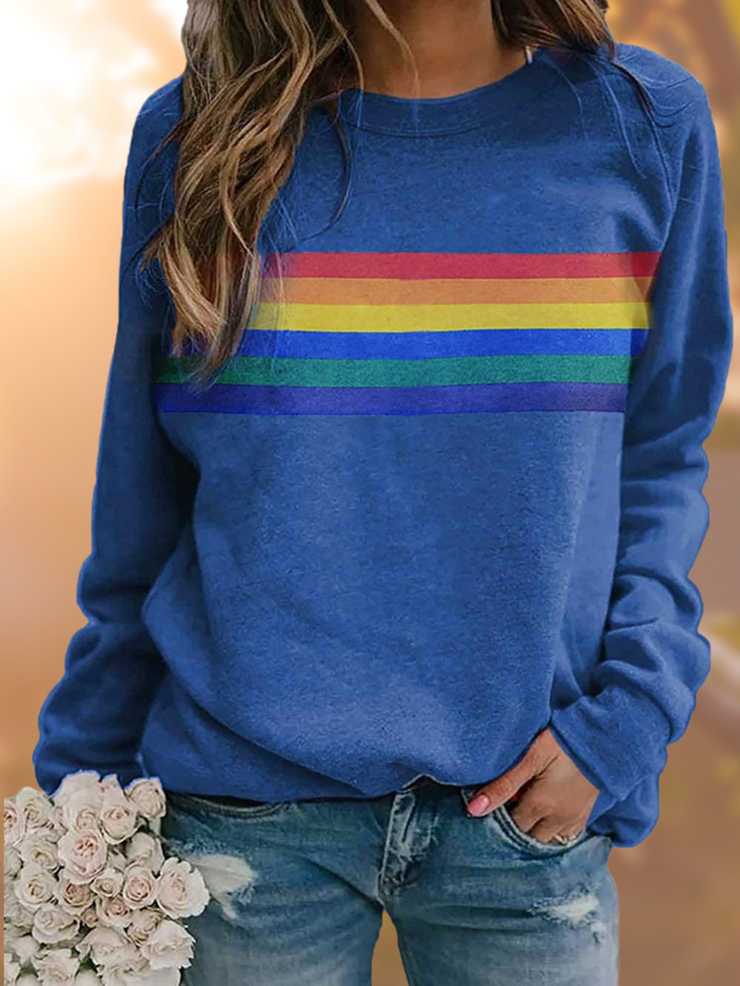 Knitted Sweater for Women | Regular Fit | Blue