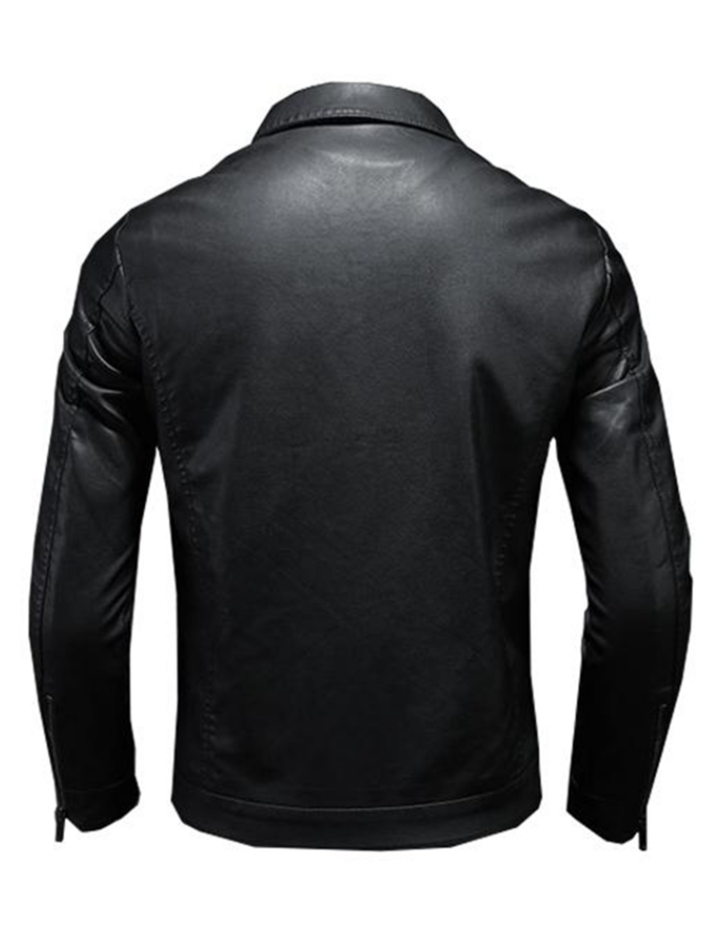 Leather Biker Jacket for Men | Comfortable Fit | Black1