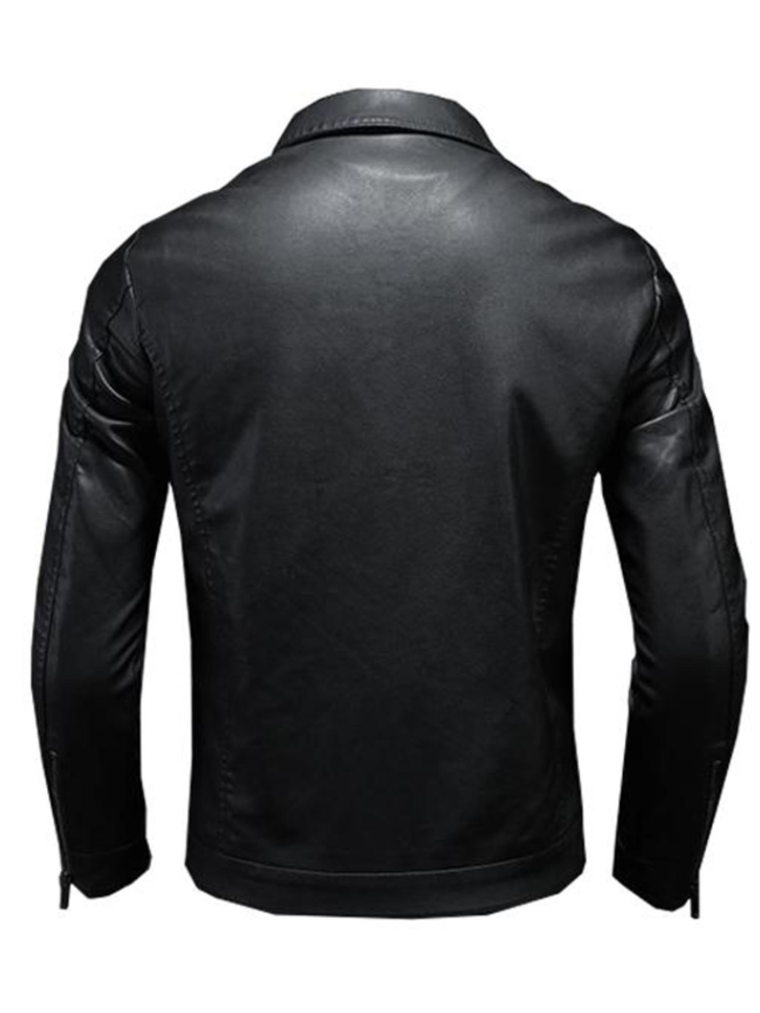 Leather Biker Jacket for Men | Comfortable Fit | Black1