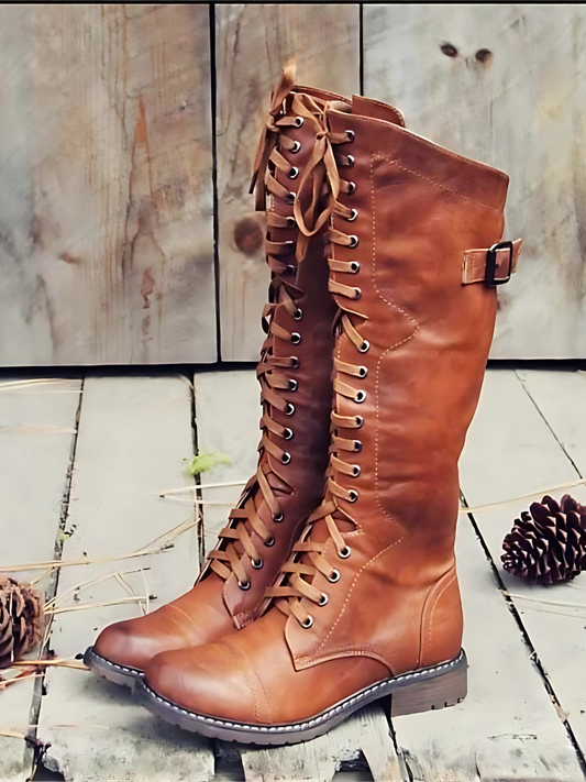 Leather Boots | Lace up closure 0