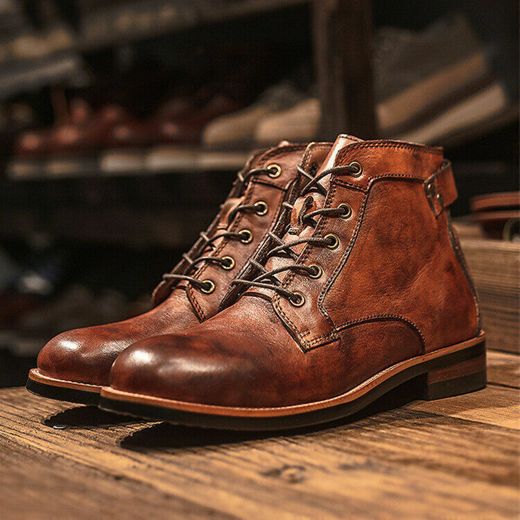 Leather Boots for Men | Slip-Resistant | Brown1