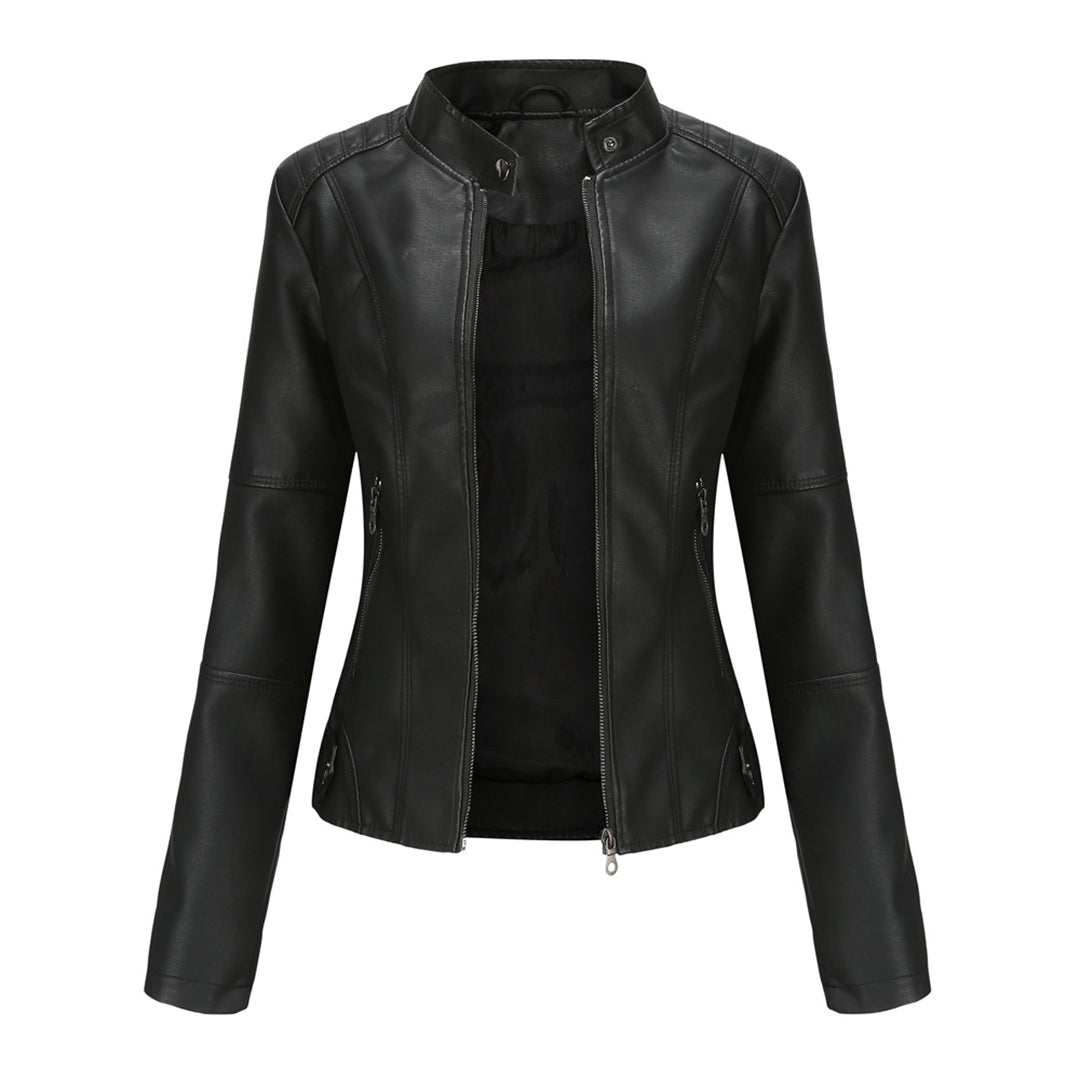 Leather Jacket Women | Tailored, Structured | Winter | Black