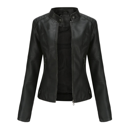 Leather Jacket Women | Tailored, Structured | Winter | Black