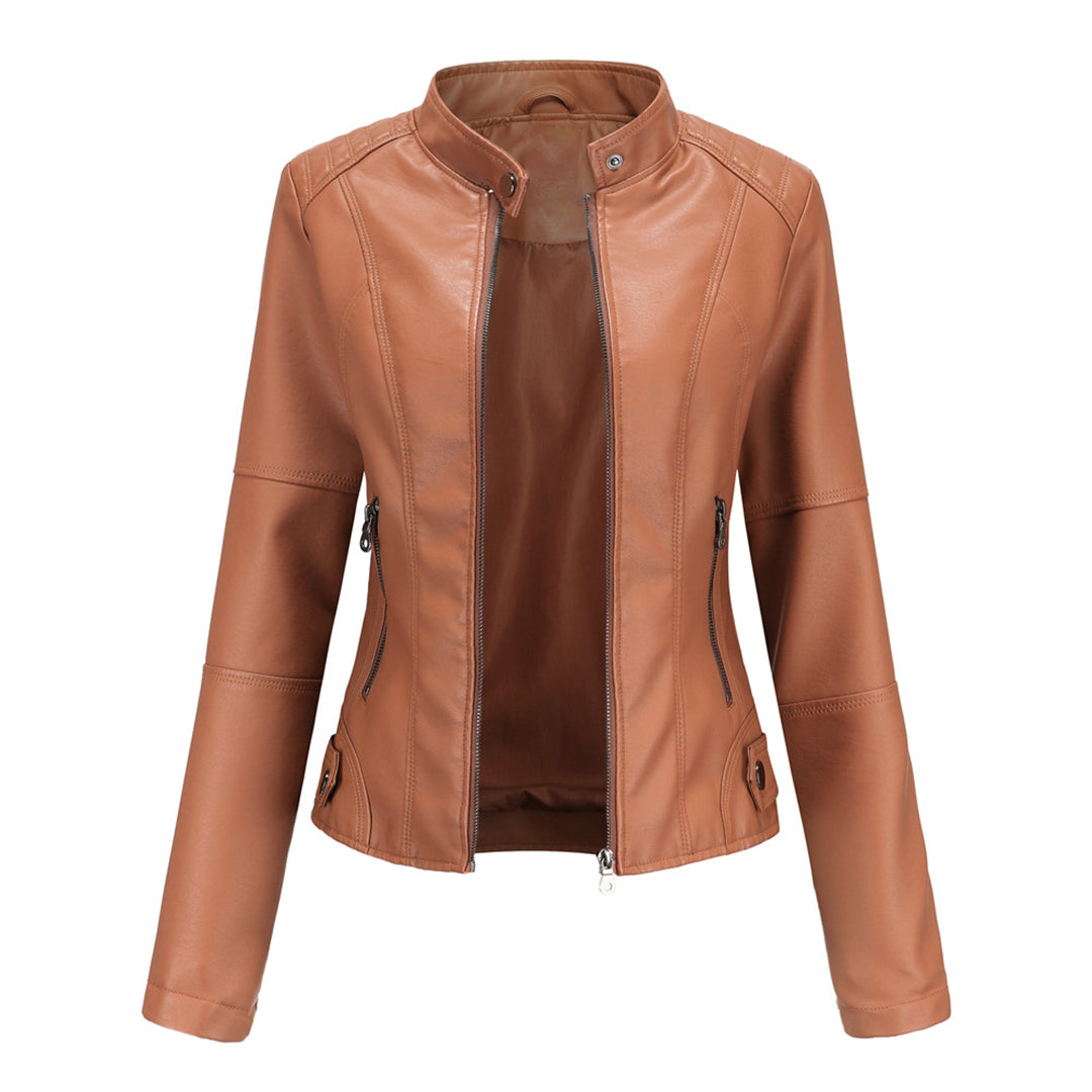 Leather Jacket Women | Tailored, Structured | Winter | Brown